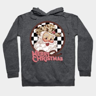 Cowboy Santa Calus Retro Vintage Hoodie